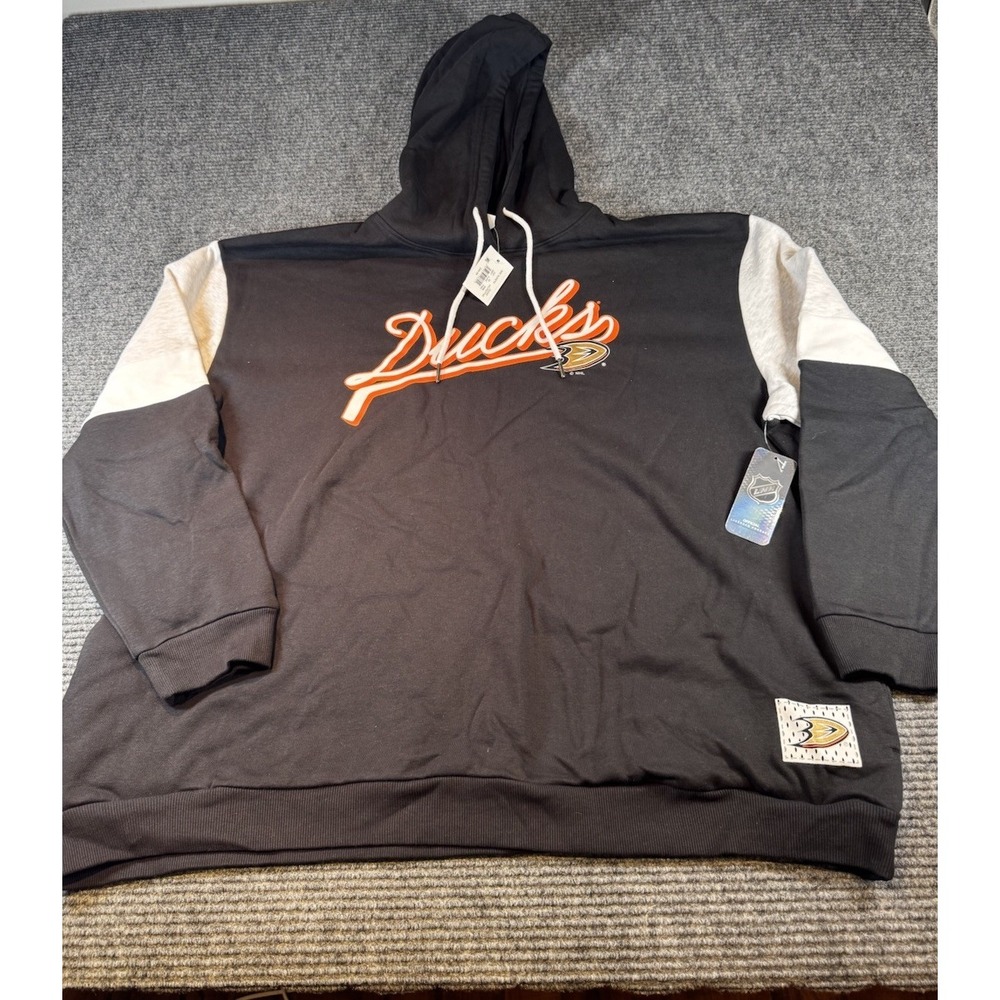 Anaheim Ducks Hoodie Sweatshirt NHL Hockey Men's Size XLarge  Black NEW w. Tags